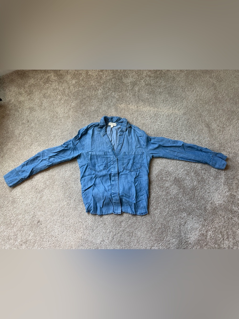 Cloth & Stone | Chambray Button Front Blouse | Women’s Small